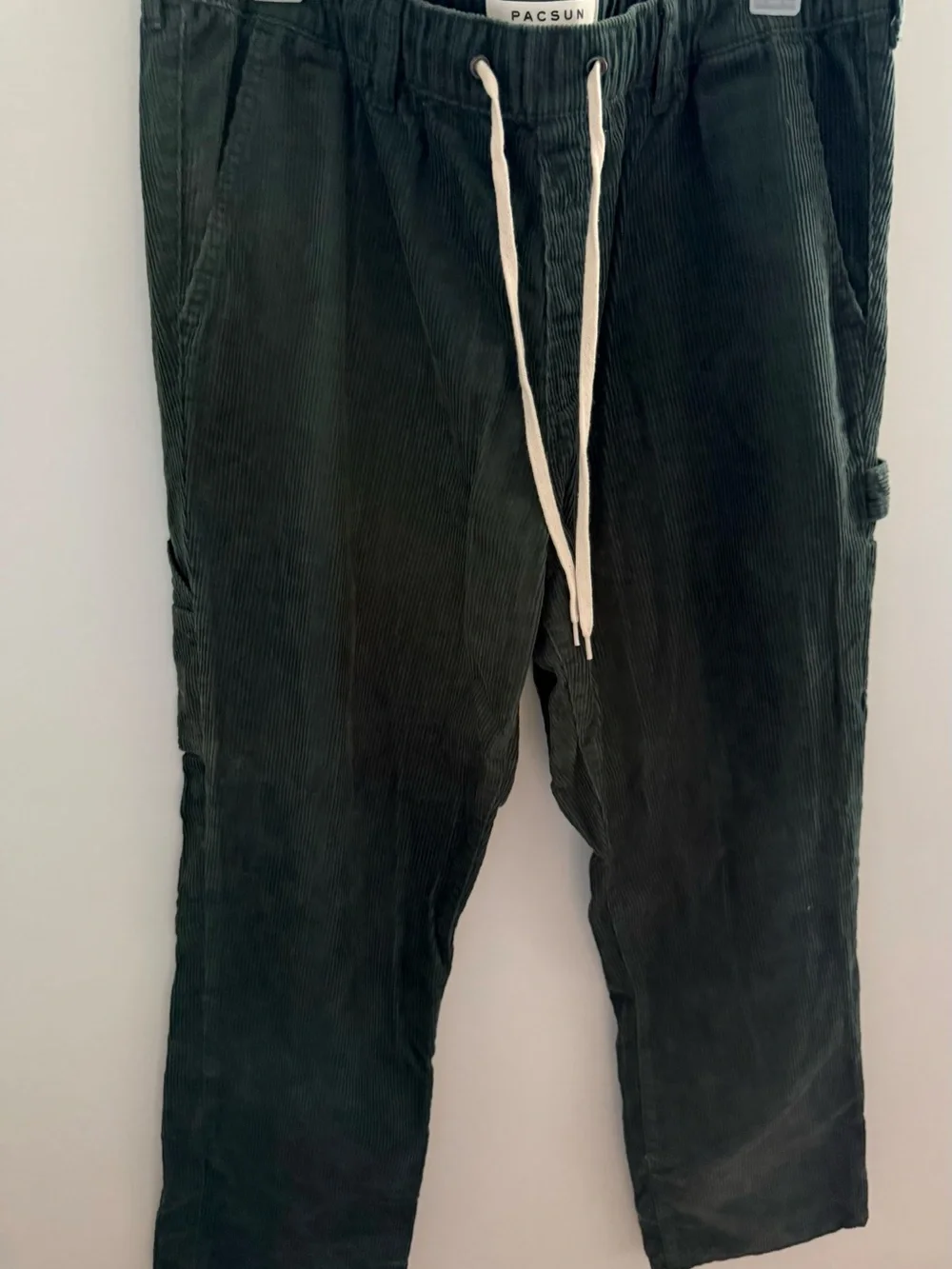 PacSun Men's Forest Green Corduroy Drawstring Pants
